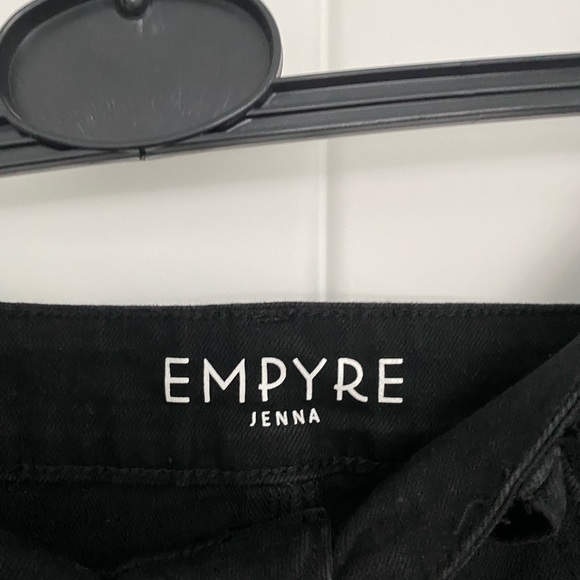 Empyre Jenna Black and Checkered Stripe Shorts - Picture 3 of 3